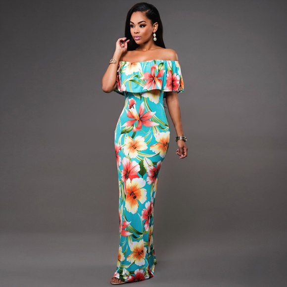 Dresses & Skirts - LAST ONE!   Large -- Gorgeous Floral Maxi Dress